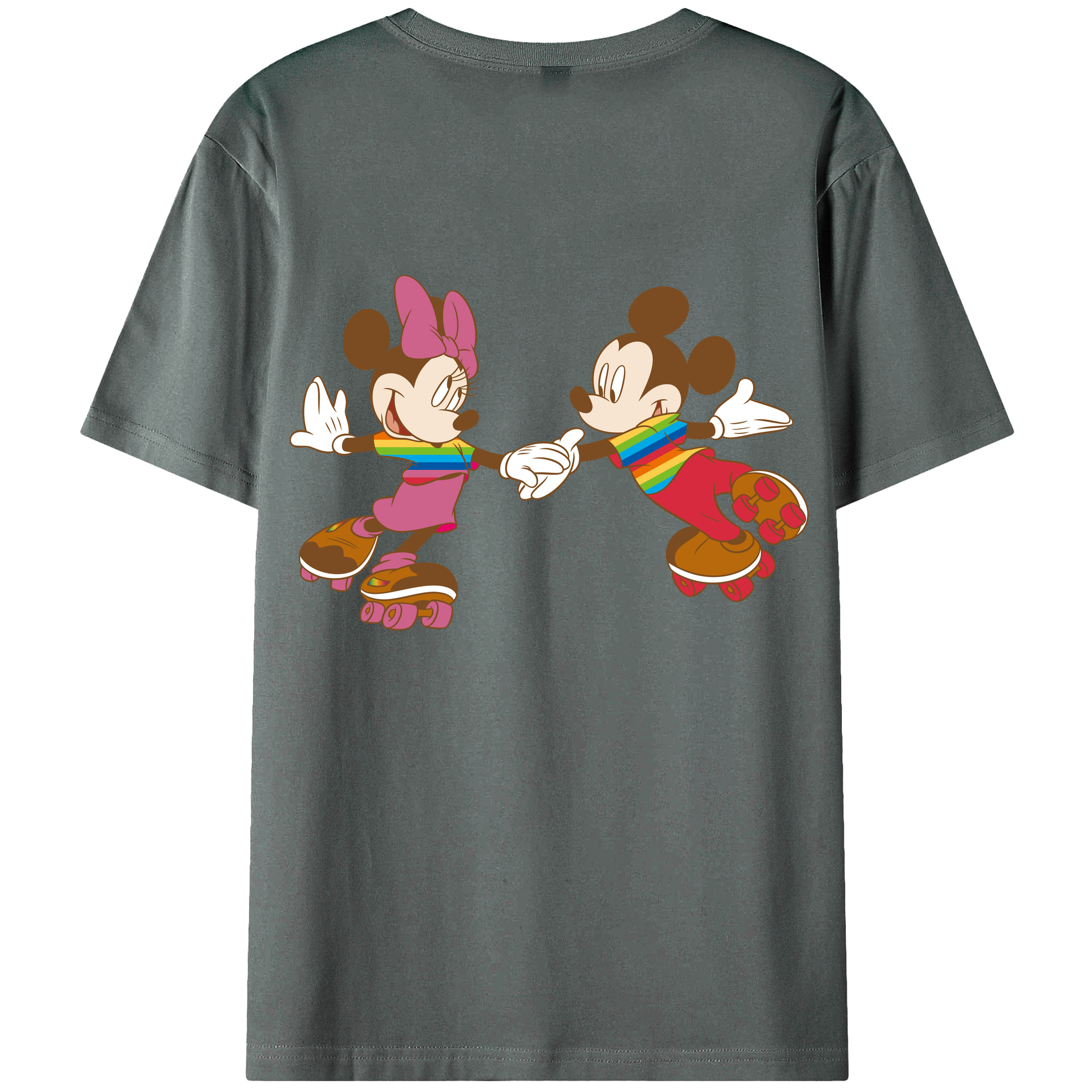 （画像用） ミッキーマウス Mickey Mouse 綿100％半袖Tシャツ（背面プリント）